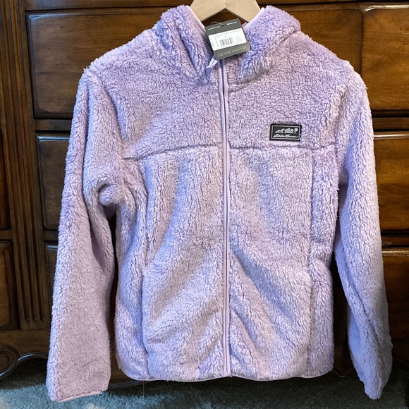 NWT Eddie Bauer Girls Lightweight Fleece Hoodie - Picture 1 of 9